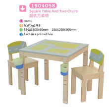Mesa cuadrada y dos sillas Muebles para niños Muebles para niños